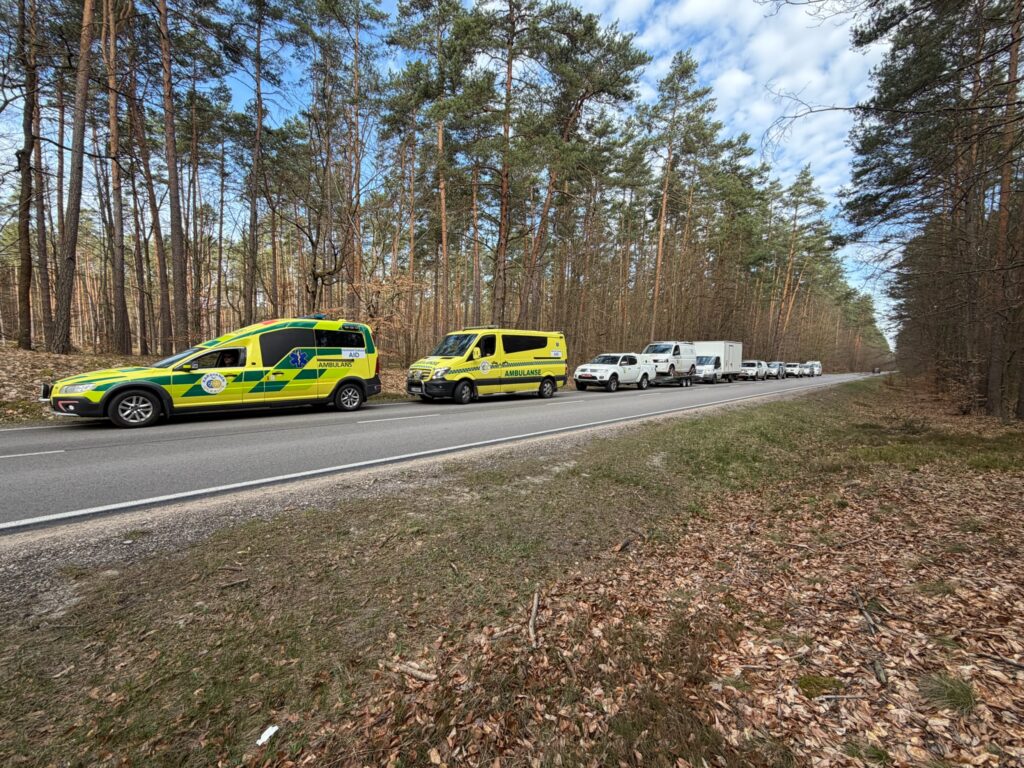 Här åker karavanen på rad. Foto: Privat
